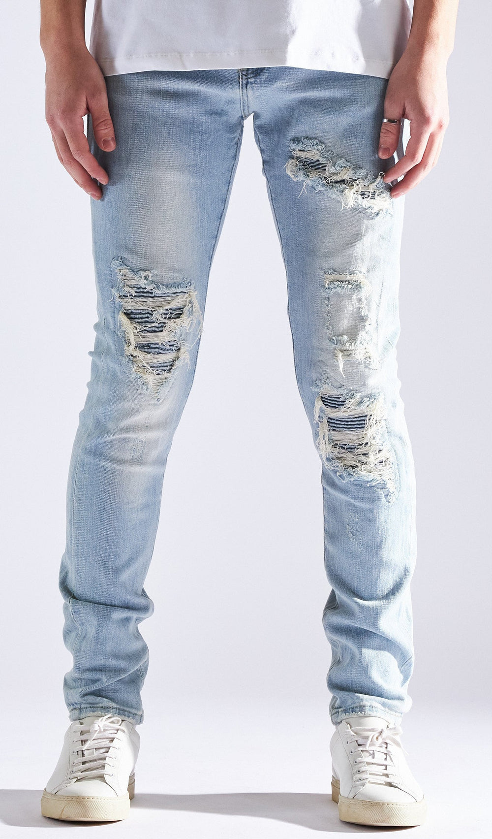 Embellish Cronen Rip & Repair Denim in blue – view 1 of 2