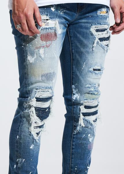Embellish Skiba Rip & Repair Denim in blue – view 3 of 3