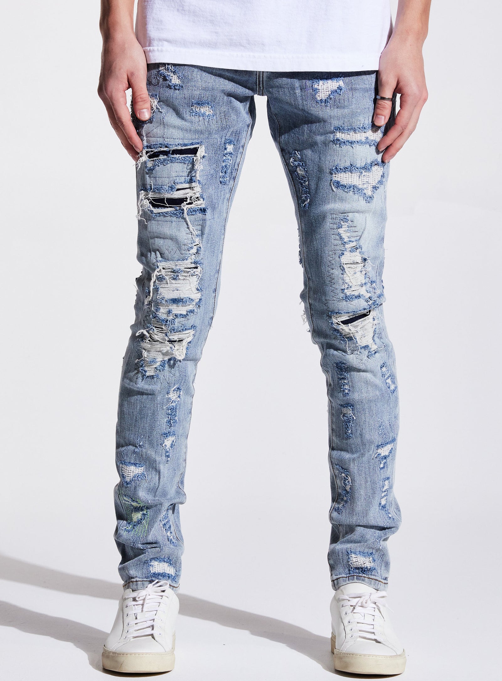 Wall Denim-indigo Distressed