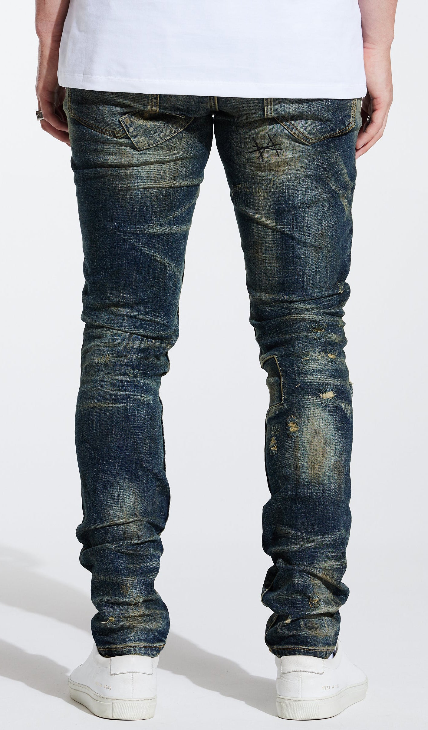 Fez Rip & Repair Denim - Indigo Sand