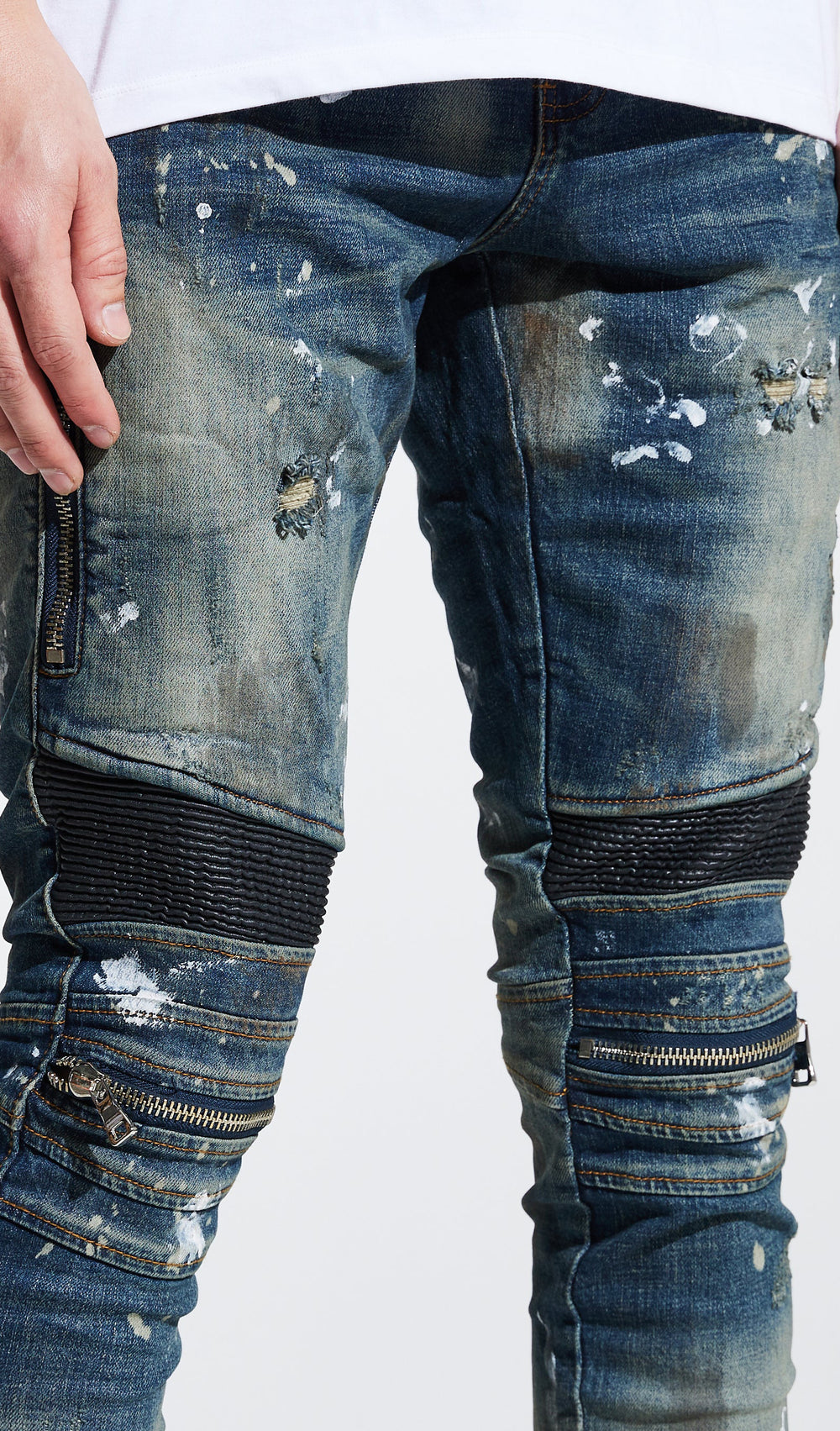 Embellish Sunny Biker Denim in Dirty Indigo – view 3 of 3