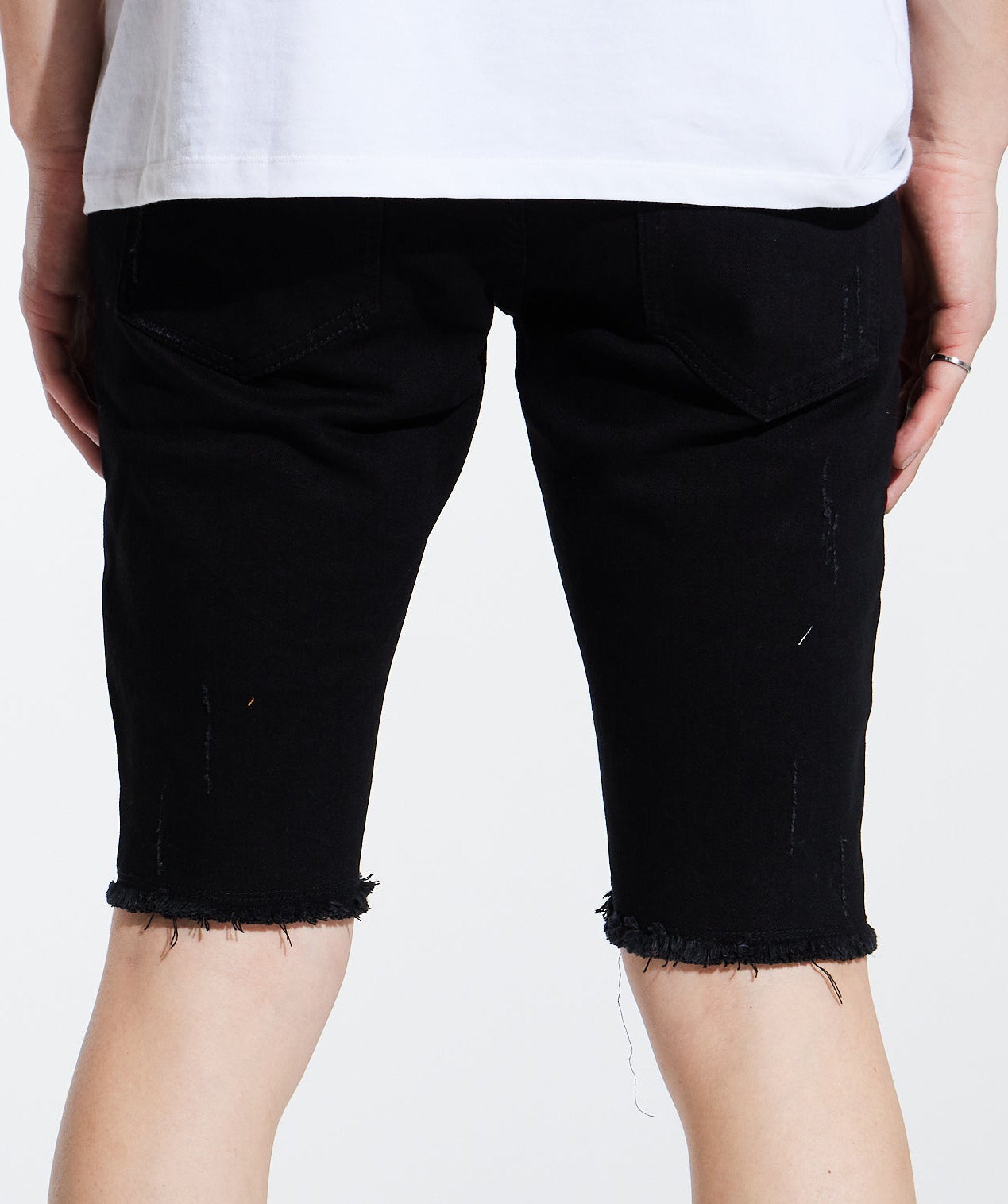 Embellish Summit Patchwork Shorts in black – view 2 of 4