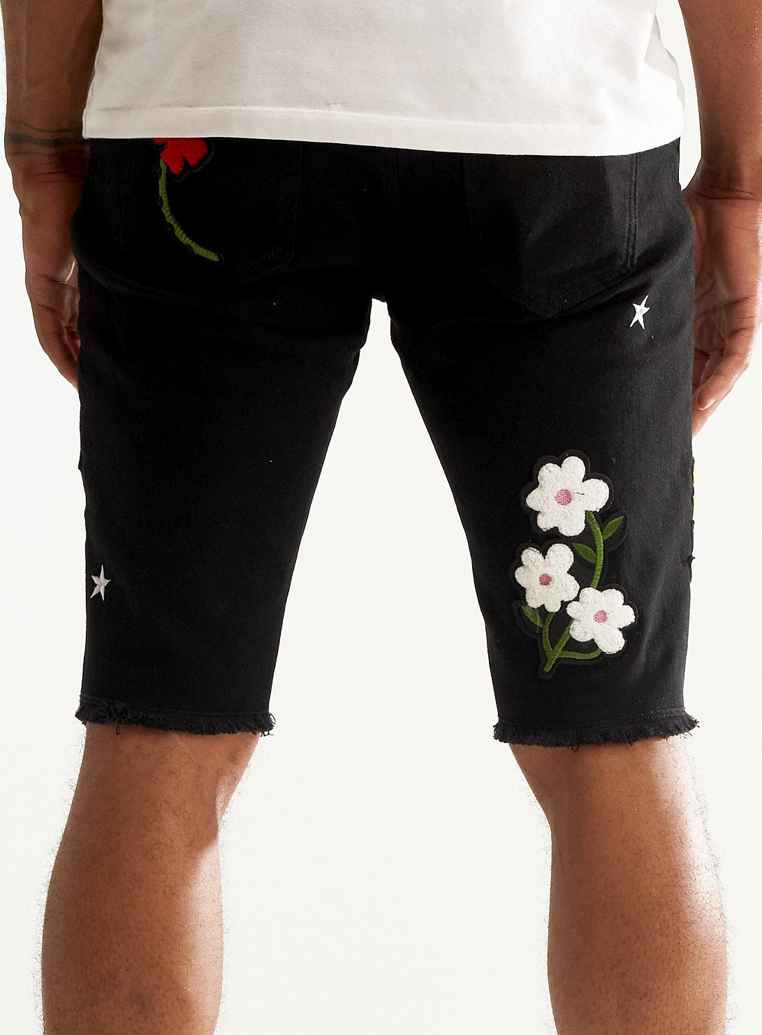 Embellish Nille denim shorts in black – view 2 of 3