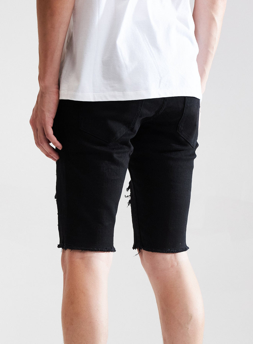 Embellish Spencer Short Rip & Repair in black – view 3 of 5
