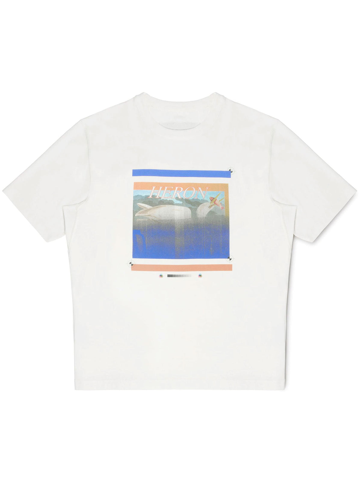 MISPRINTED HERON SS TEE - WHITE