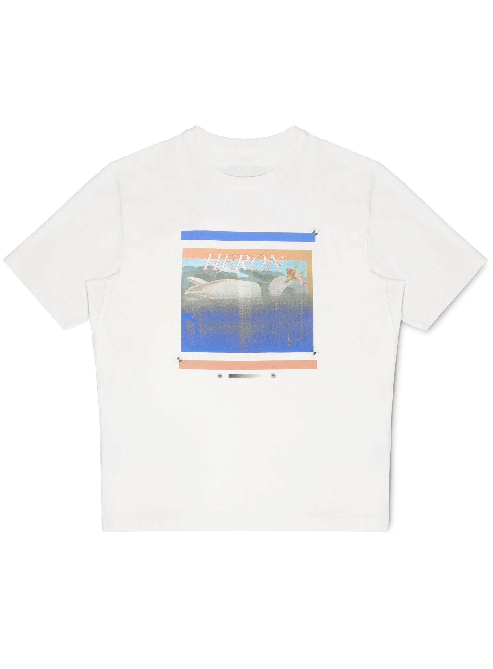 MISPRINTED HERON SS TEE - WHITE