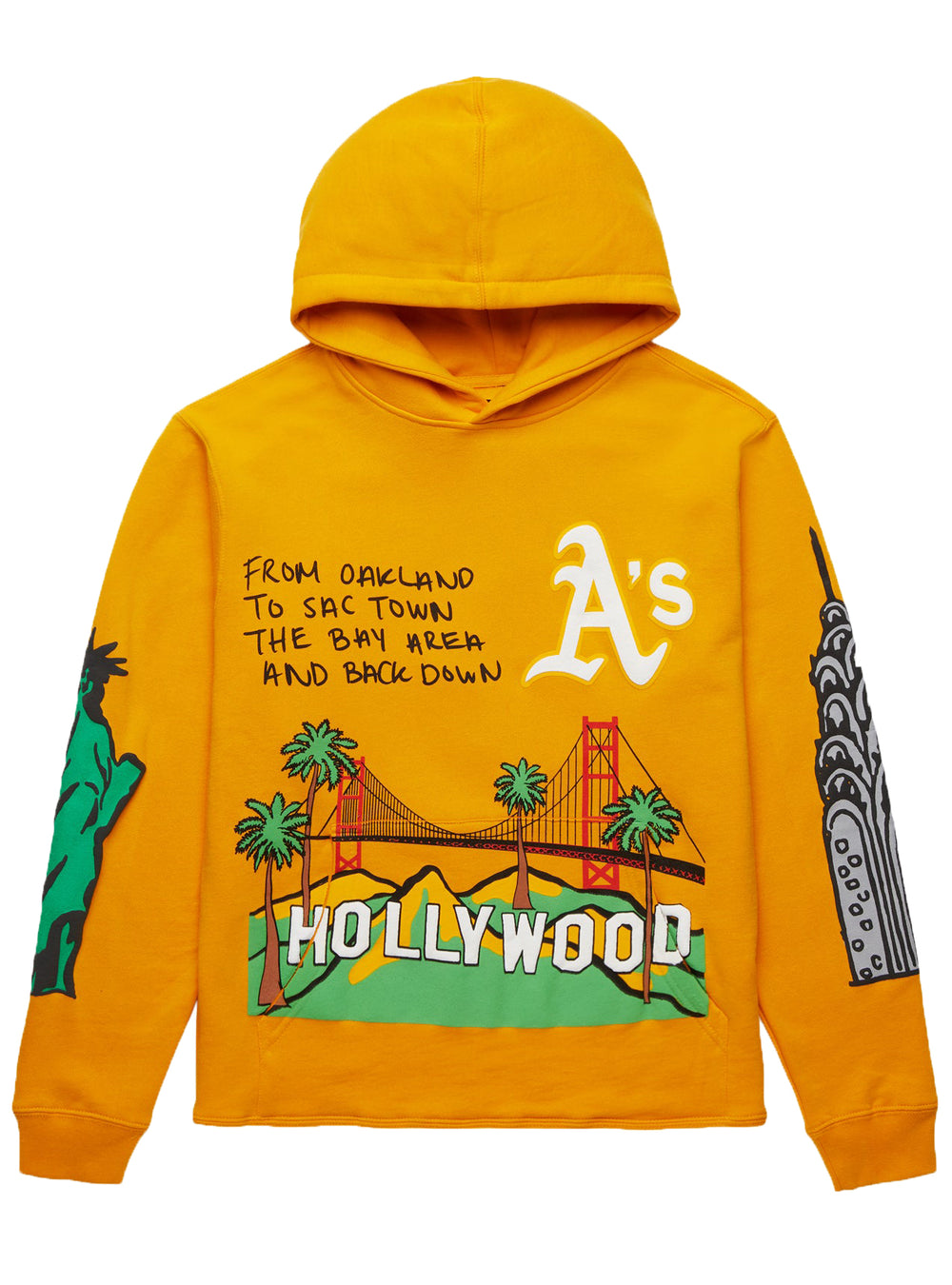 CALI TO NYC HOODIE - MUSTARD