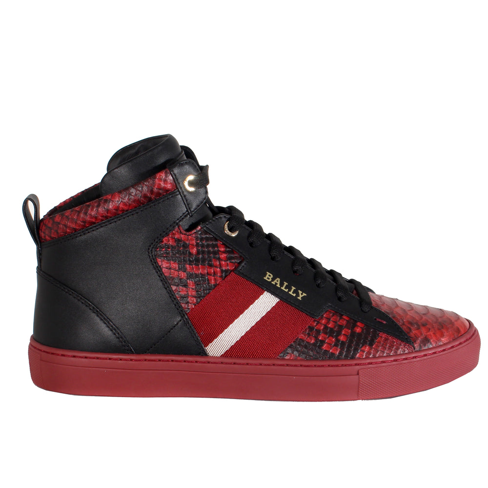Bally Hedern High-Top Sneaker in Bally Red – view 1 of 4