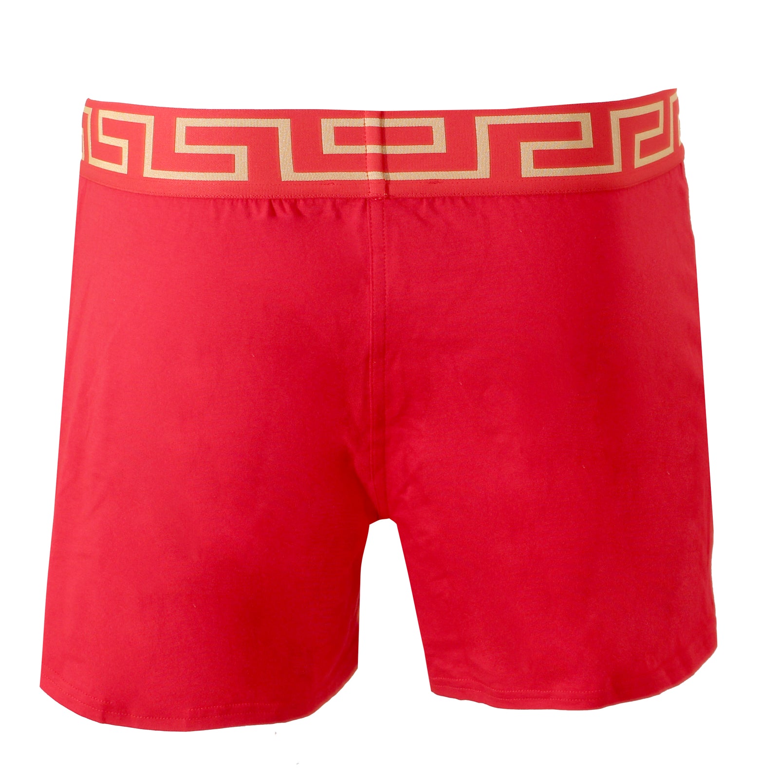 Versace Men's Greca Border Short Boxer Brief – Red/Gold