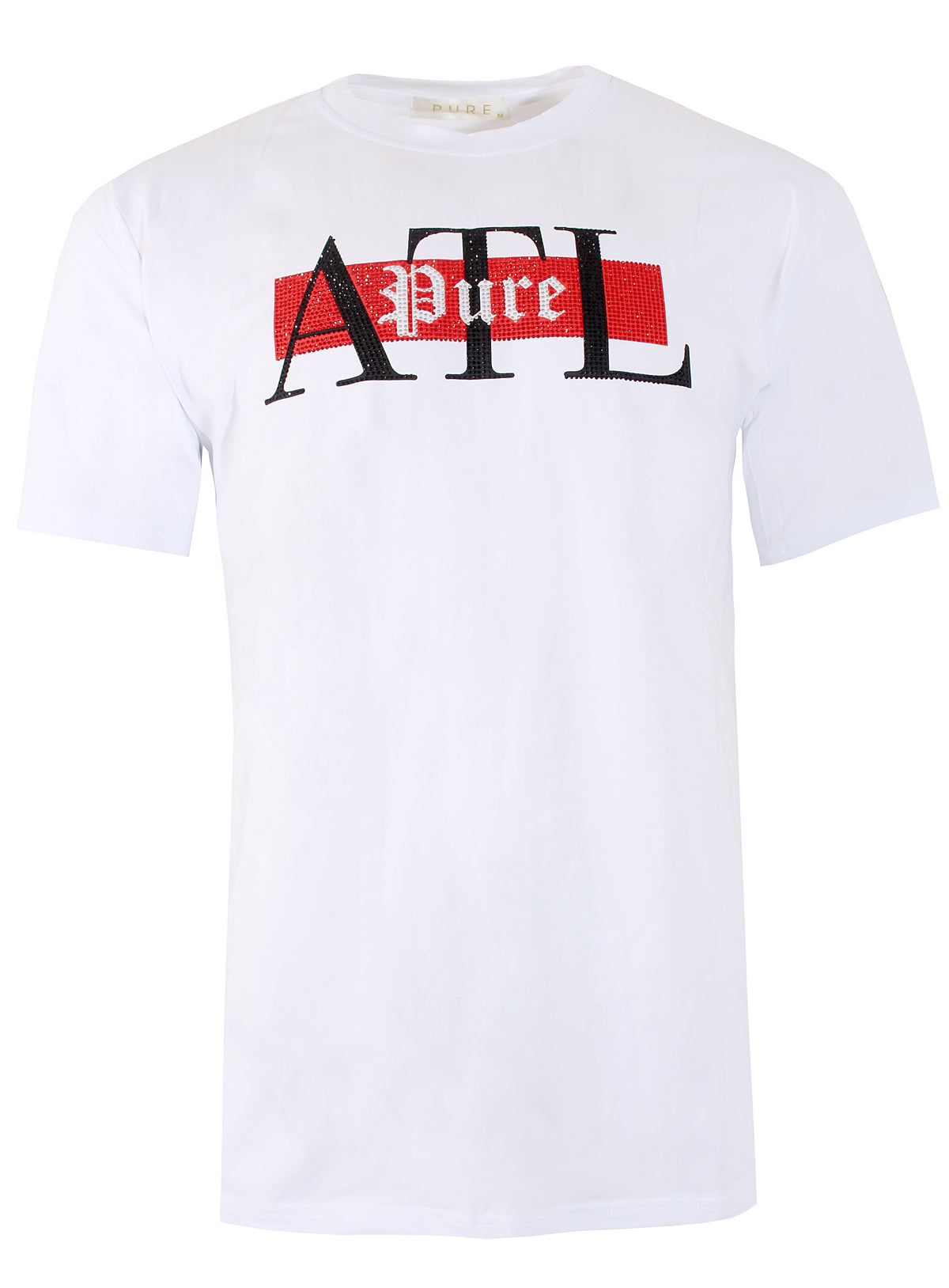 Red and Black Pure ATL Logo Diamond Tee