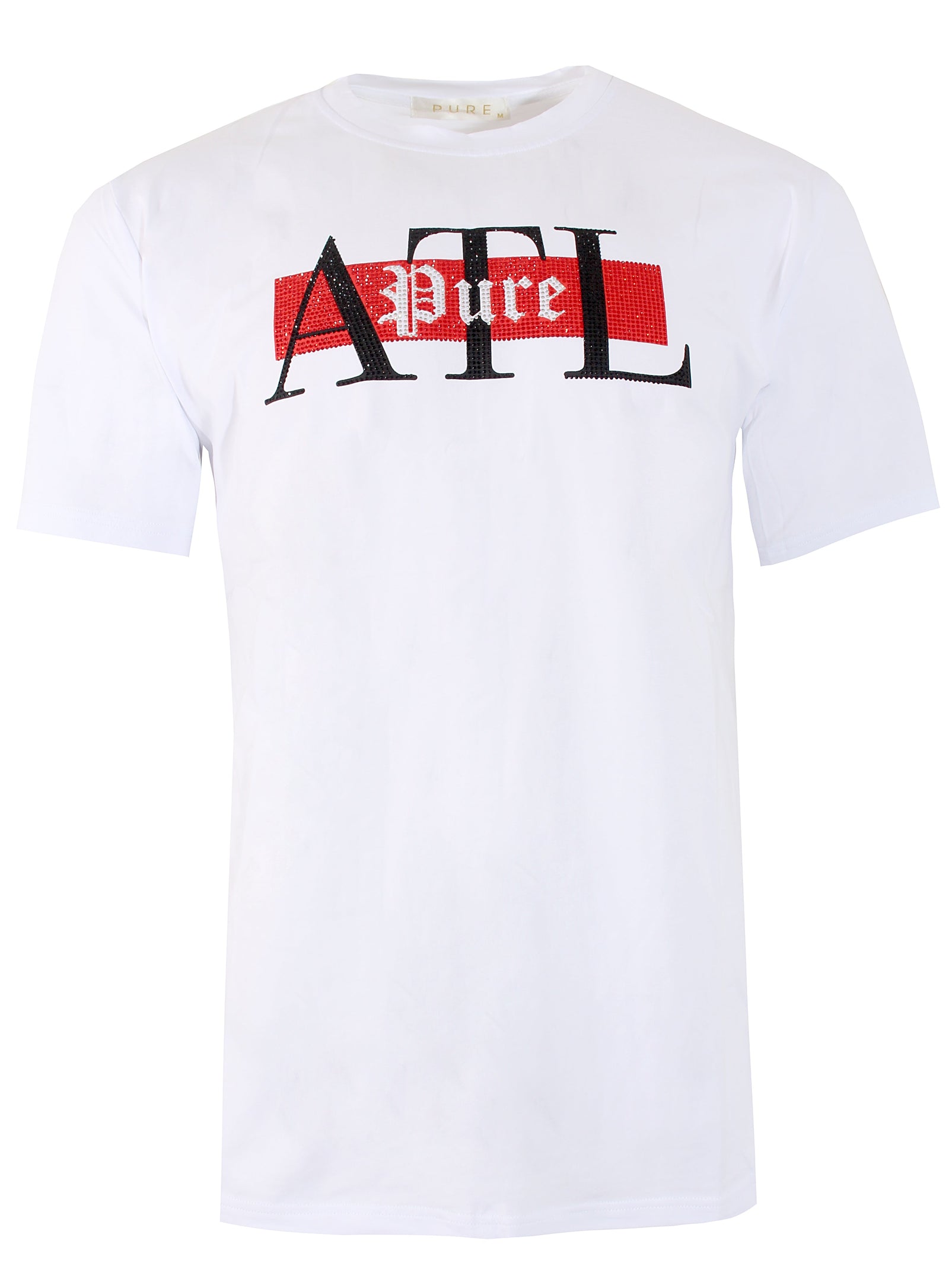 Pure ATL Logo Diamond Tee, white crew neck tee with red and black Pure logo diamond – view 2 of 11
