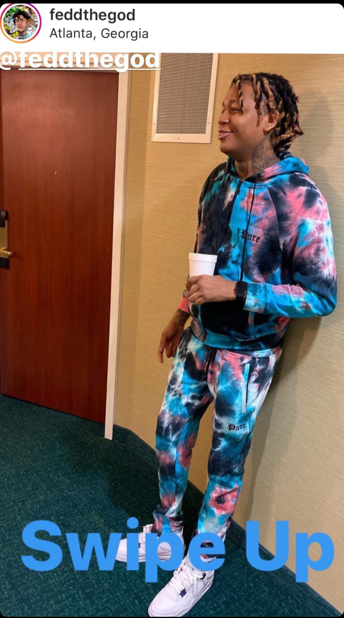 Men&#39;s Pure Tie Dye Jogger-Cotton Candy