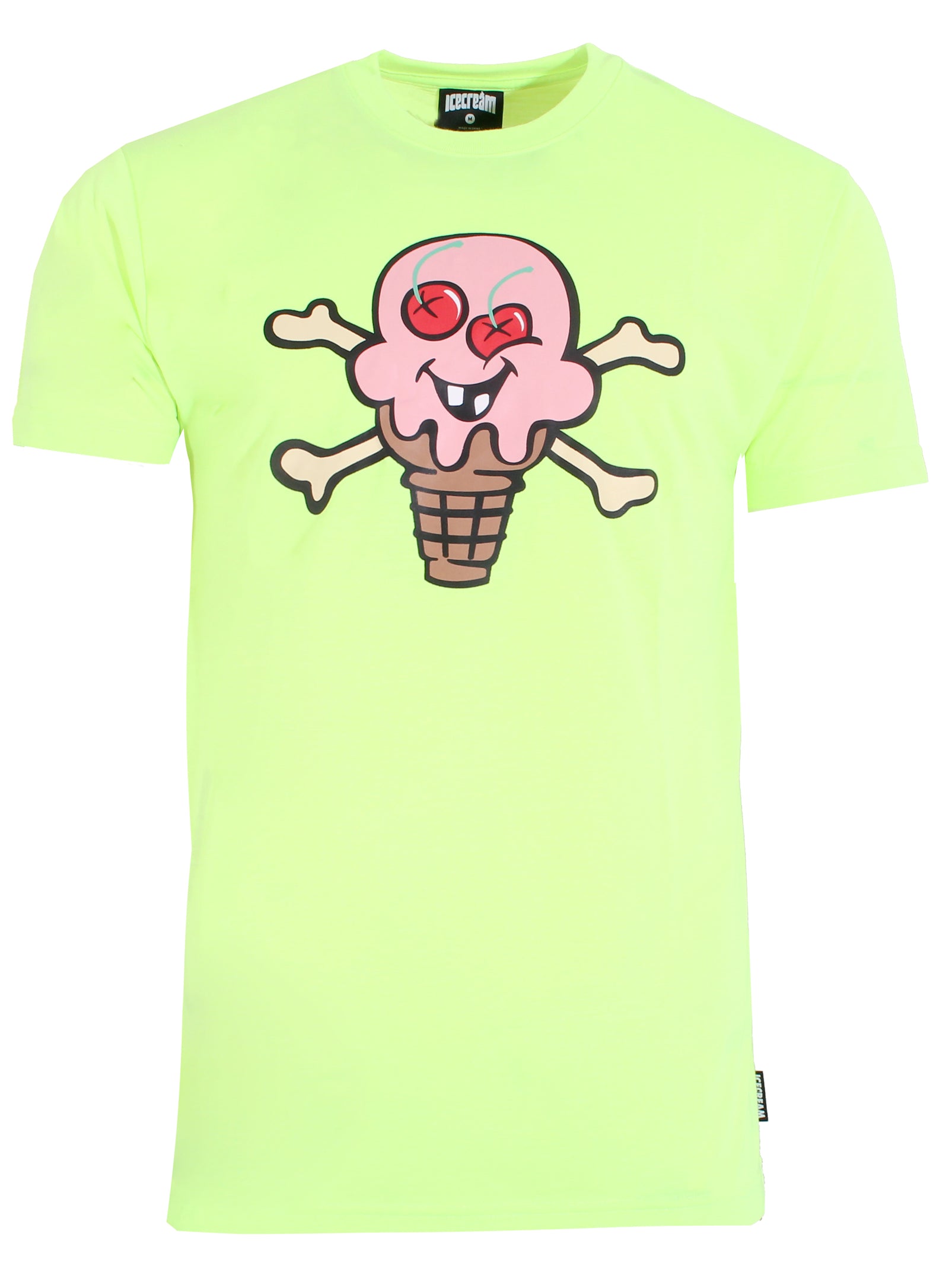 Icecream Pinky Short Sleeve Tee in neon yellow – view 1 of 2