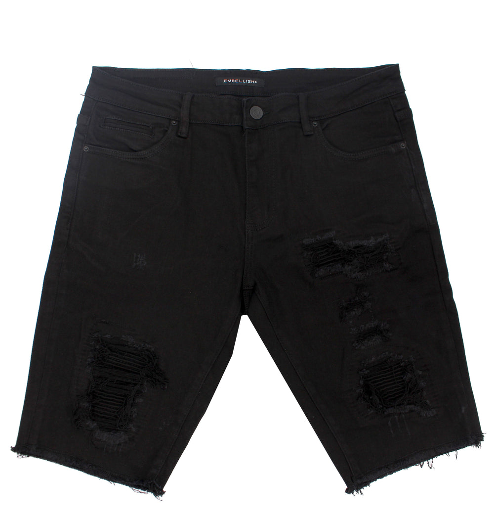 Embellish Spencer Short Rip & Repair in black – view 4 of 5
