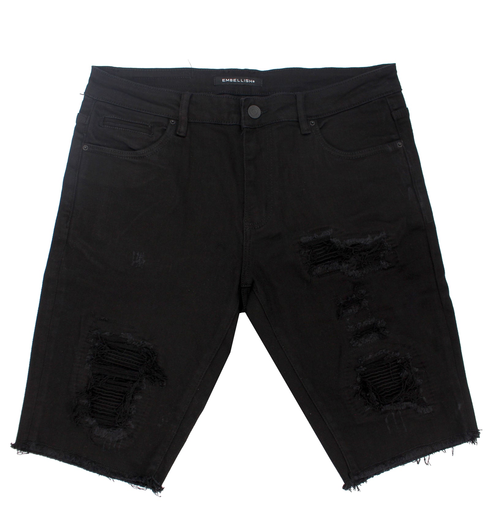 Embellish Spencer Short Rip & Repair in black – view 4 of 5