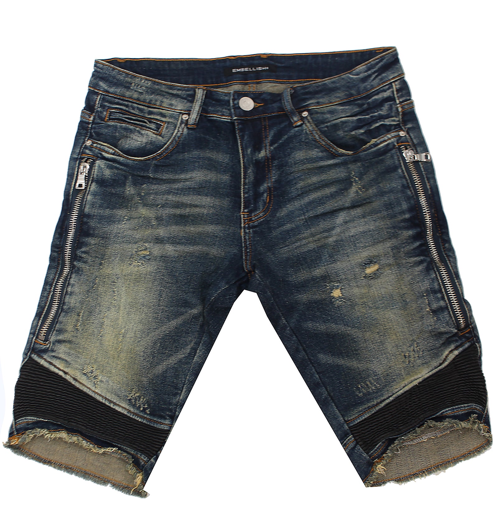 Embellish Sunny Biker Shorts in indigo – view 1 of 2