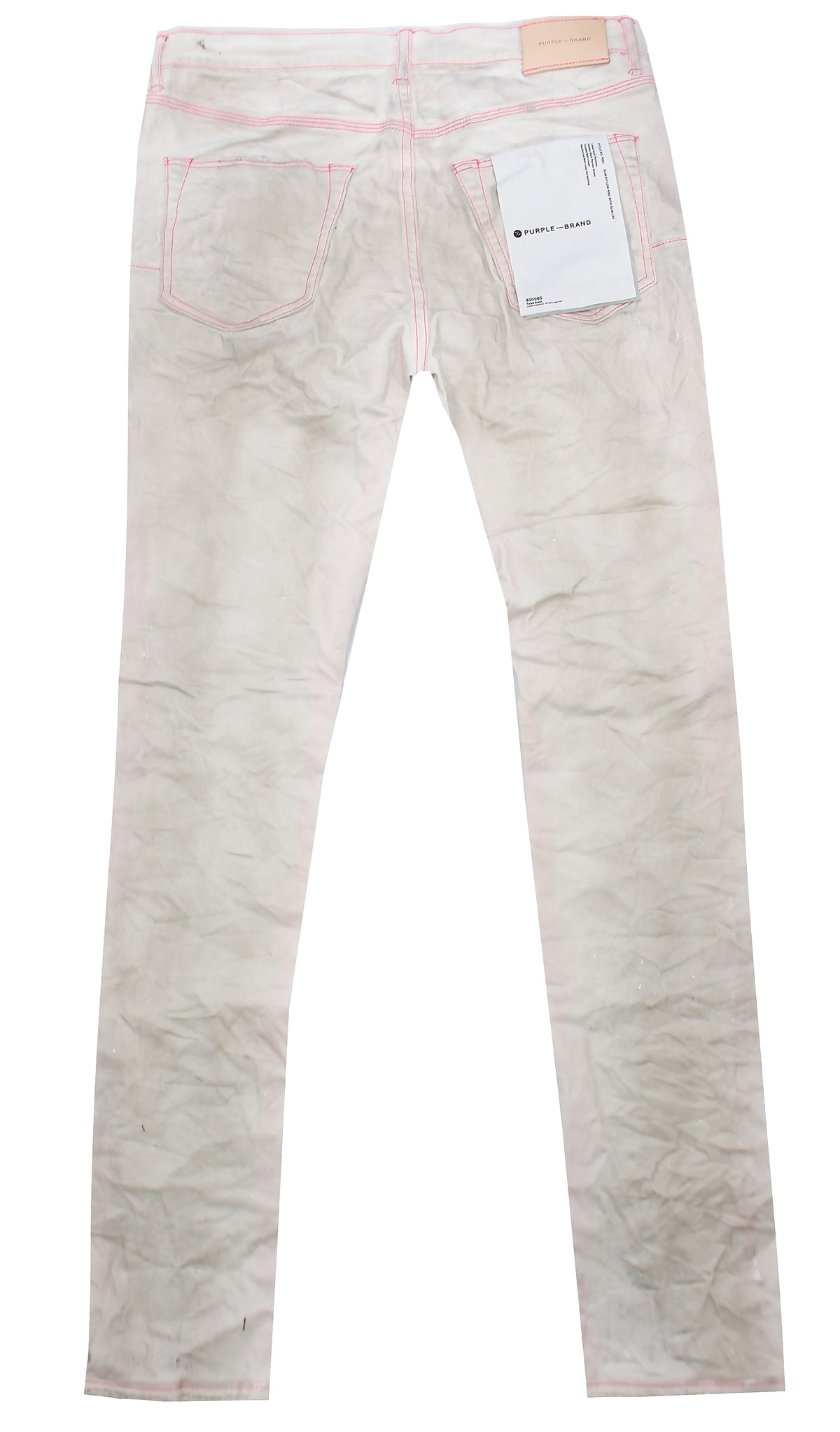 Men's Purple Denim - White Neon Stitch Pink