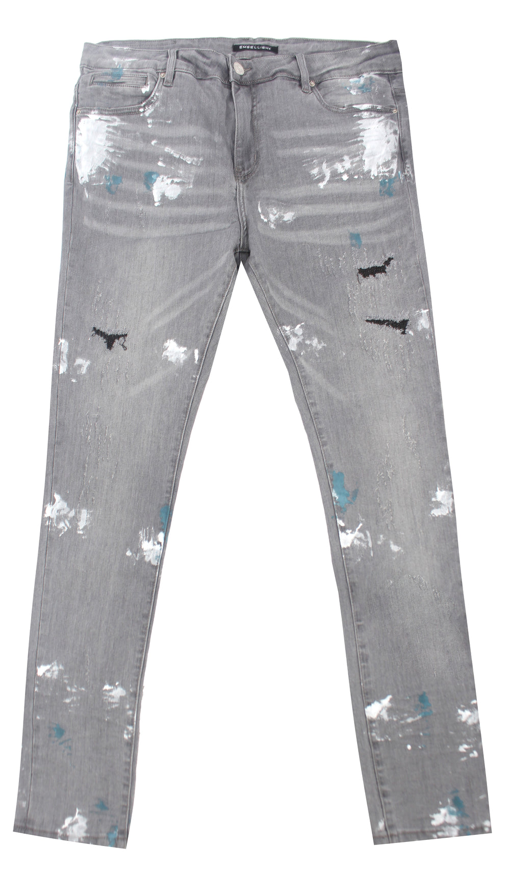 Embellish Asher Standard Denim in grey paint – view 1 of 2