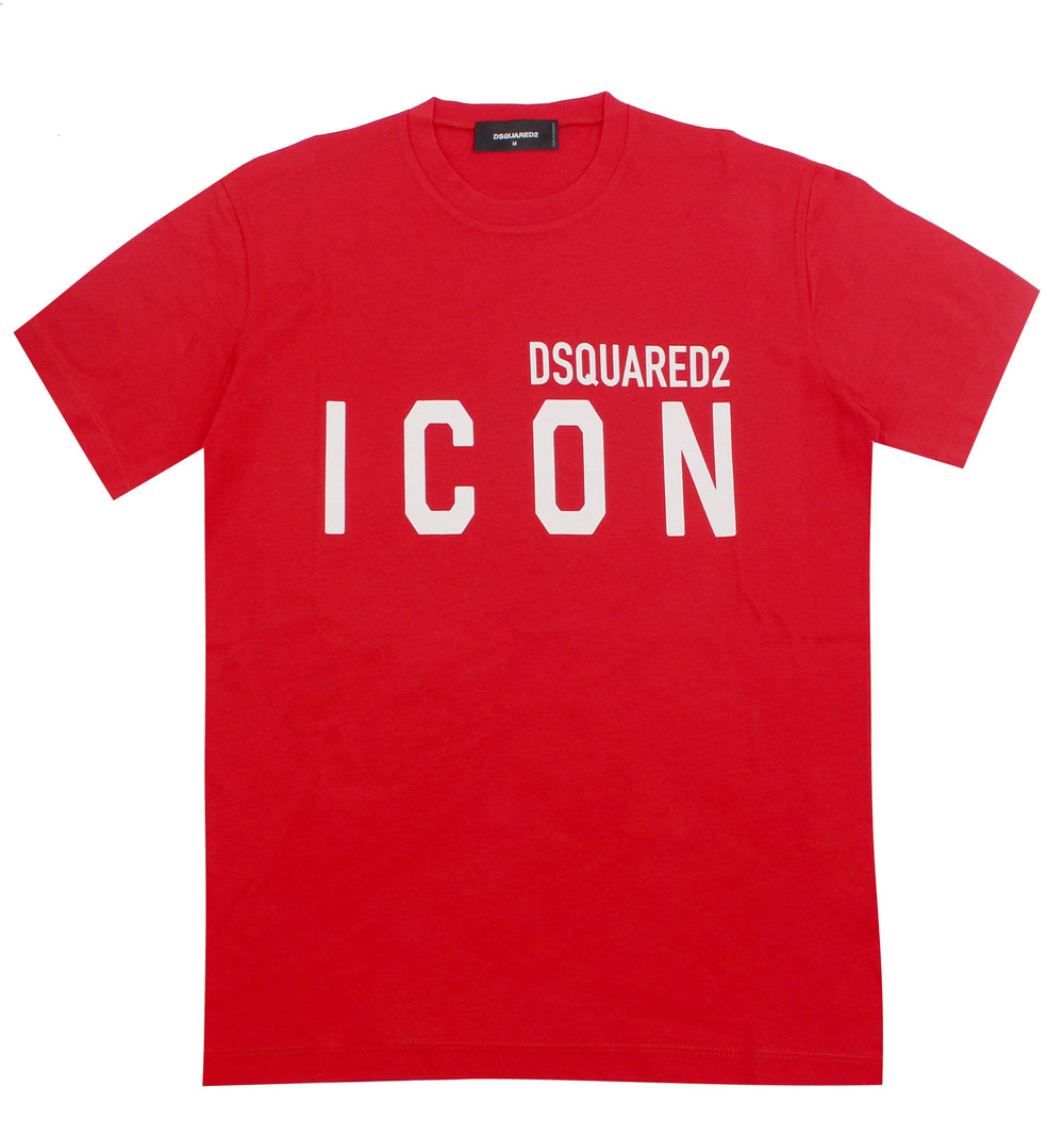 DSQUARED2 Large Icon Logo Tee in red – view 1 of 2