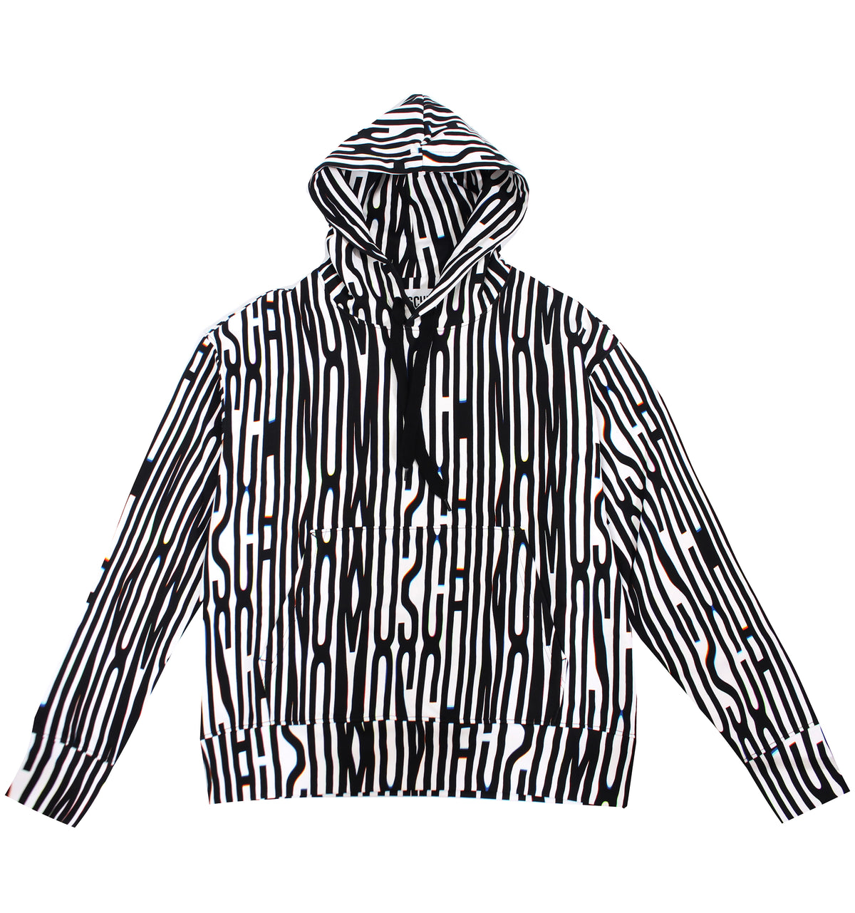 Moschino Glitch Hoodie - Black and White