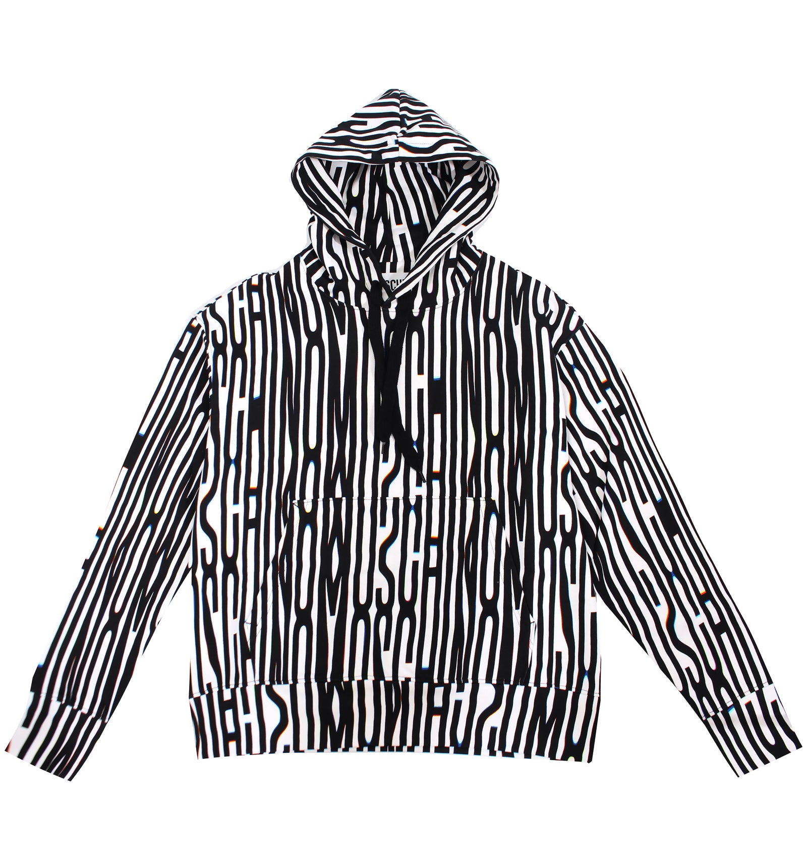 Moschino Glitch Hoodie - Black and White