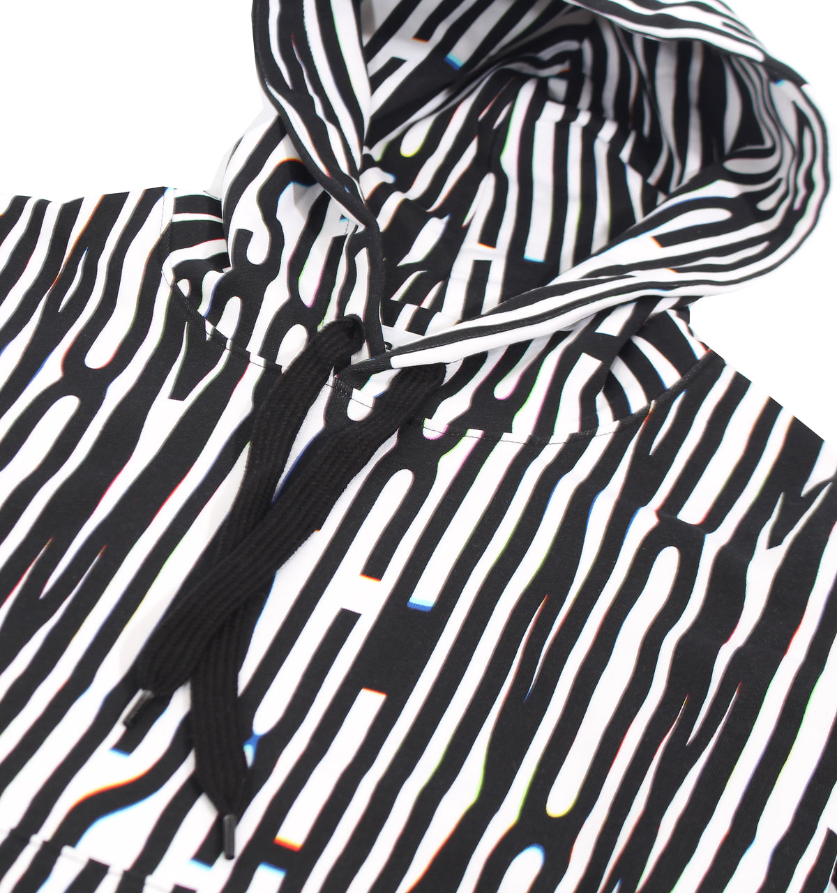 Moschino Glitch Hoodie - Black and White