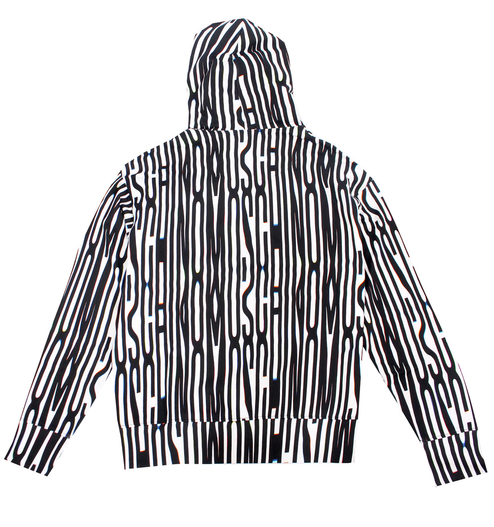 Moschino Glitch Hoodie in black and white – view 4 of 4