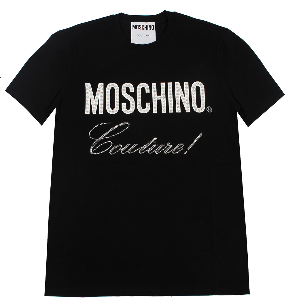 Moschino Couture Embellished Tee in black