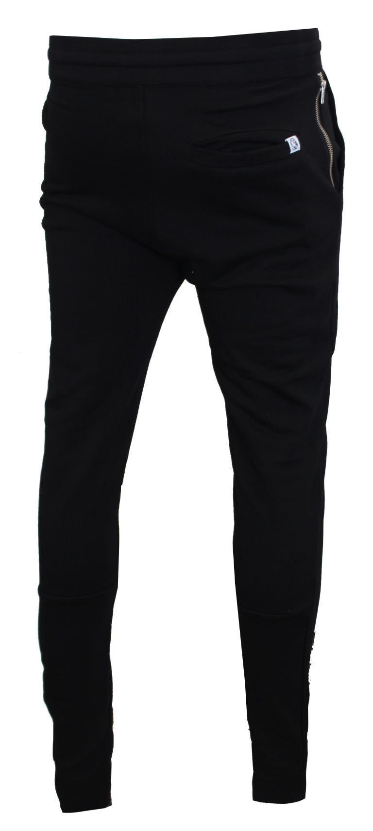 Men's Multi Color Helmet Logo Joggers-Black