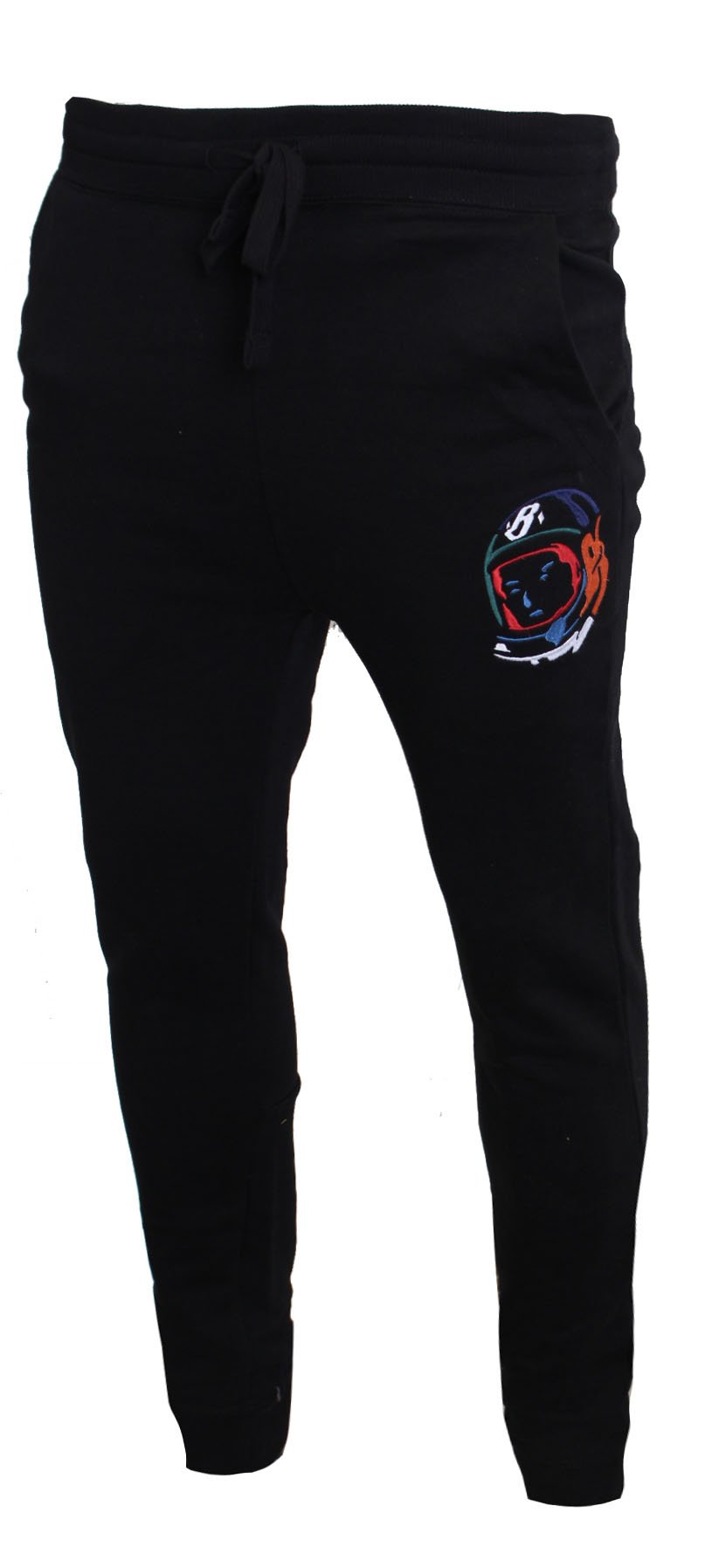 Men's Multi Color Helmet Logo Joggers-Black