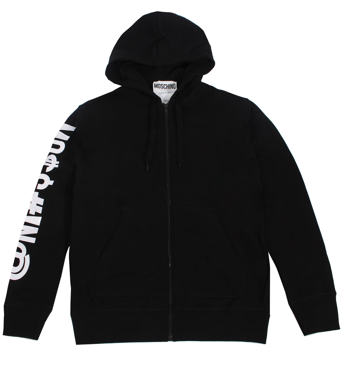 Moschino Embroidered Zip-Up Jacket - Black