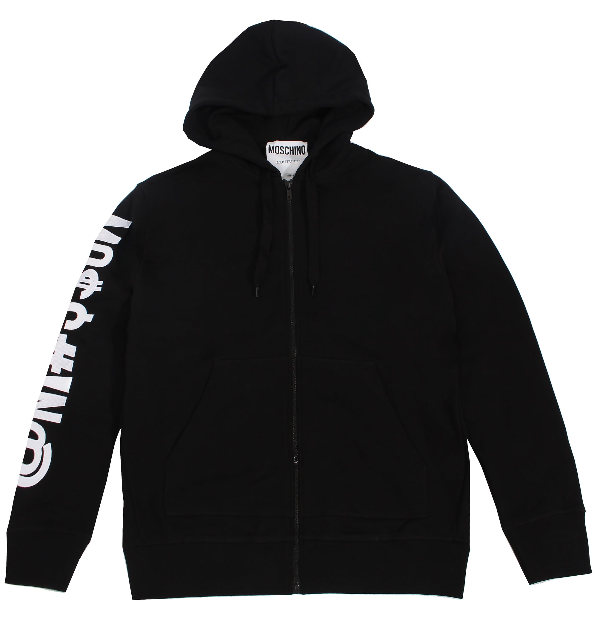 Moschino Embroidered Zip-Up Jacket - Black