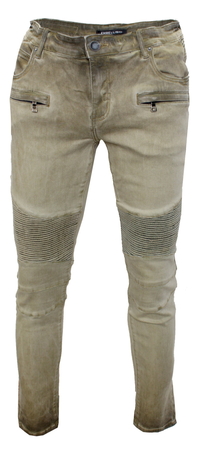 Men's Rivers Biker Denim-Green