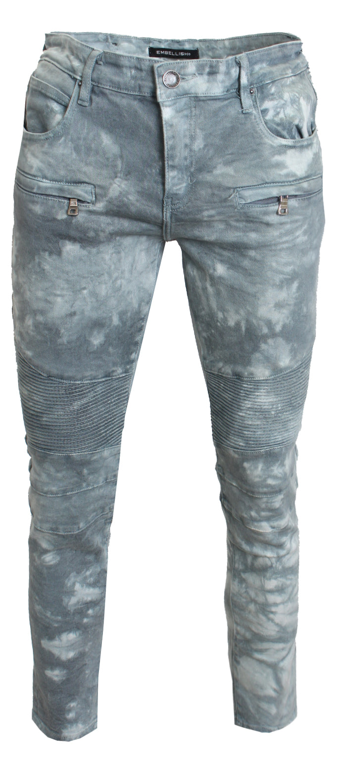 Men's Nelson Biker Denim-Light Grey