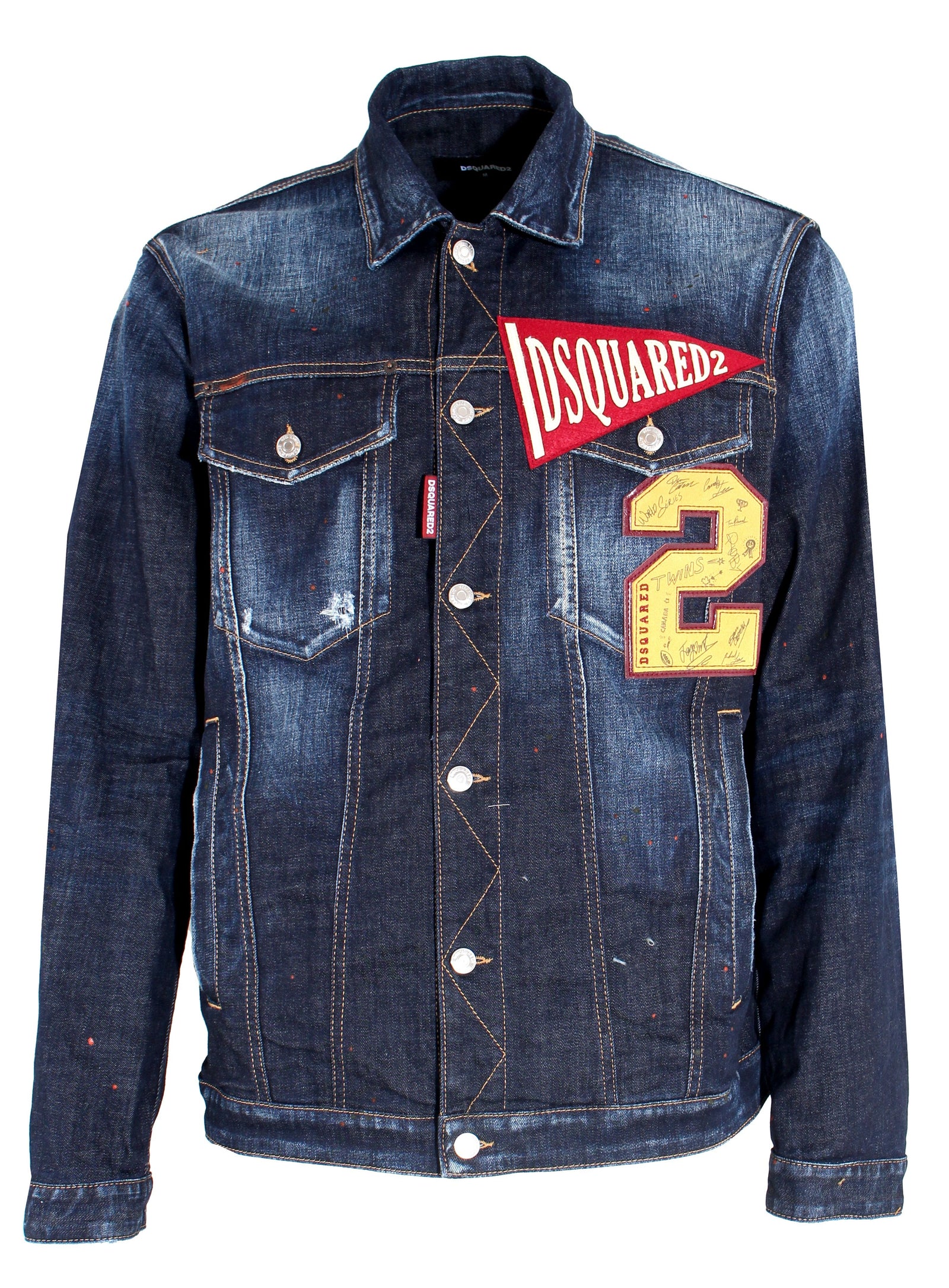College Patch Denim Jacket