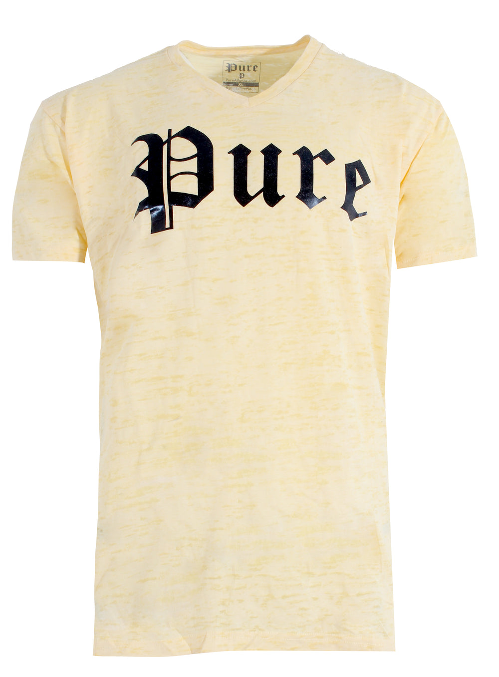 Men's Yellow Pure Tee with Black Pure Logo