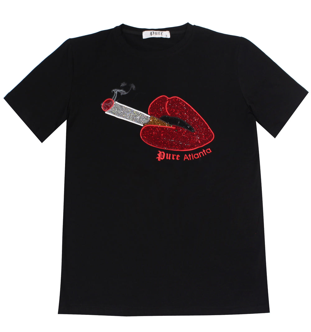 Pure Diamond Lips Tee in black – view 5 of 9