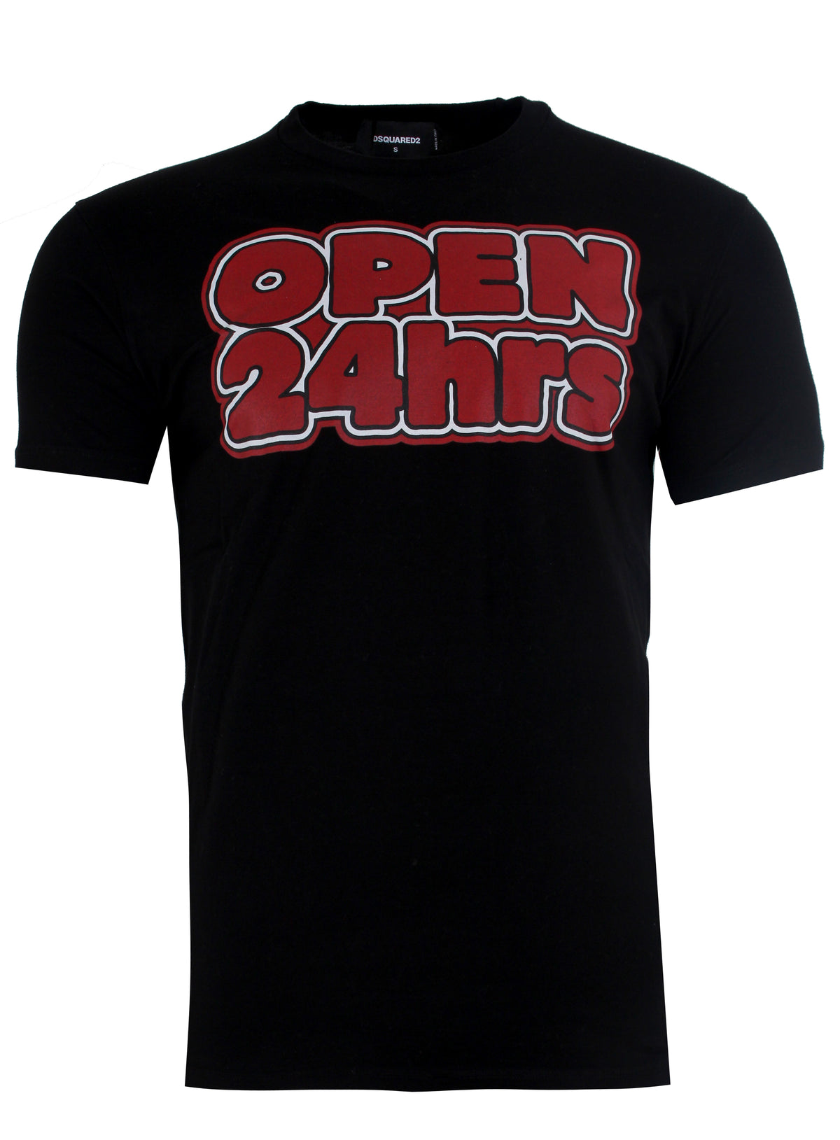 Men's Dsquared2 Open 24 Hours Short Sleeve Tee Shirt
