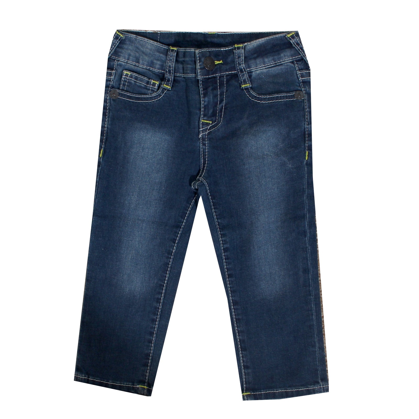 True Religion Kids Jeans with Green Stitching in blue – view 1 of 2