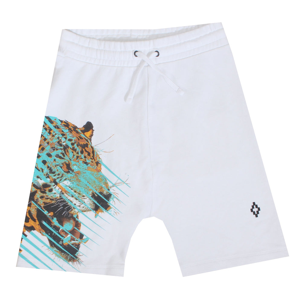 Kids Marcelo Burlon Leopard Bermuda Shorts in white – view 1 of 2