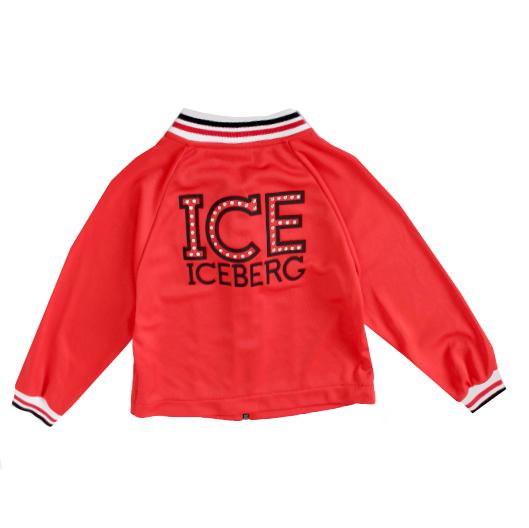 Iceberg Girls Long Sleeve Zip Track Jacket in red – view 2 of 3
