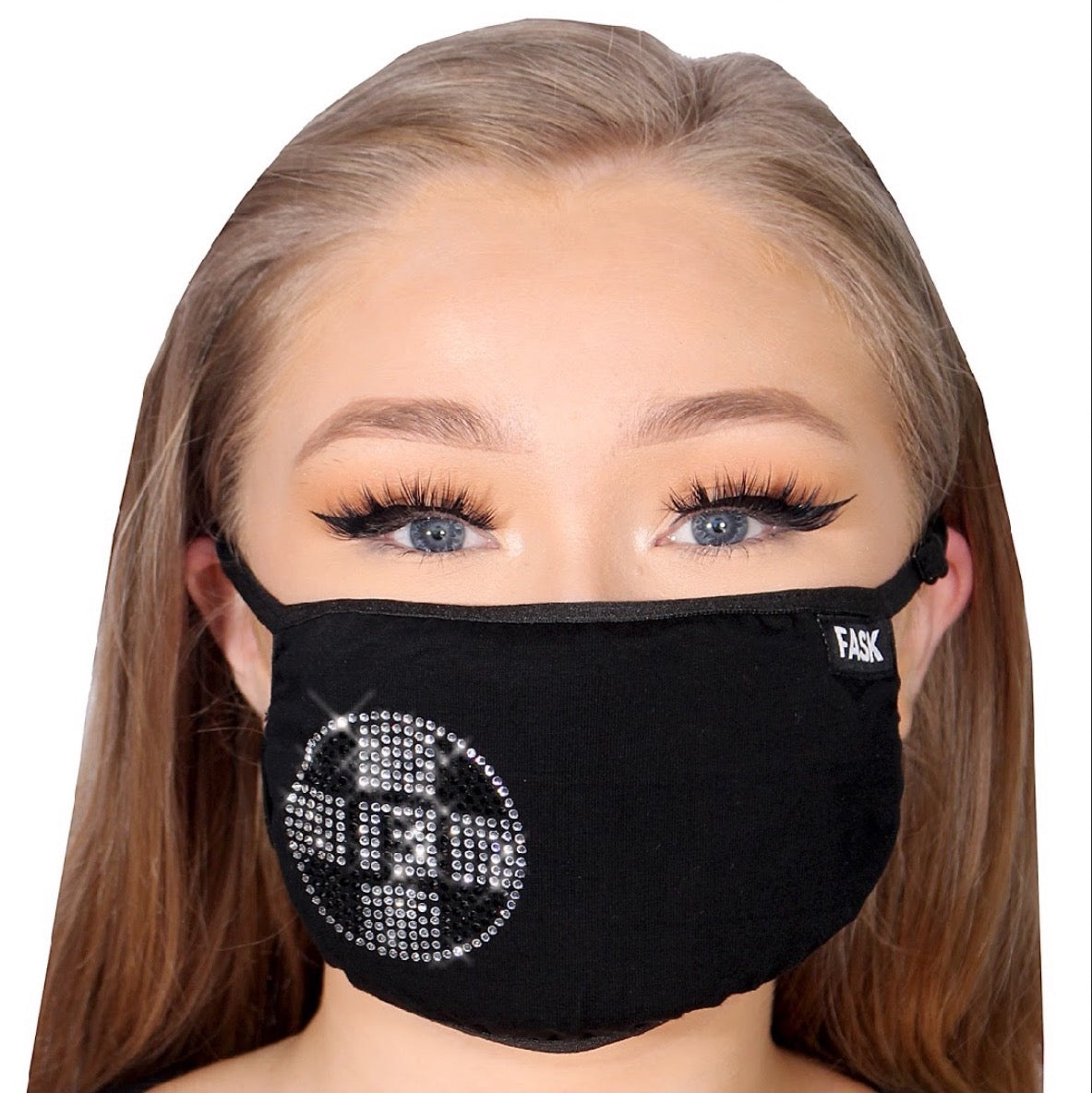 FASK Logo Cotton 2.0 Stoned Mask in black – view 1 of 7