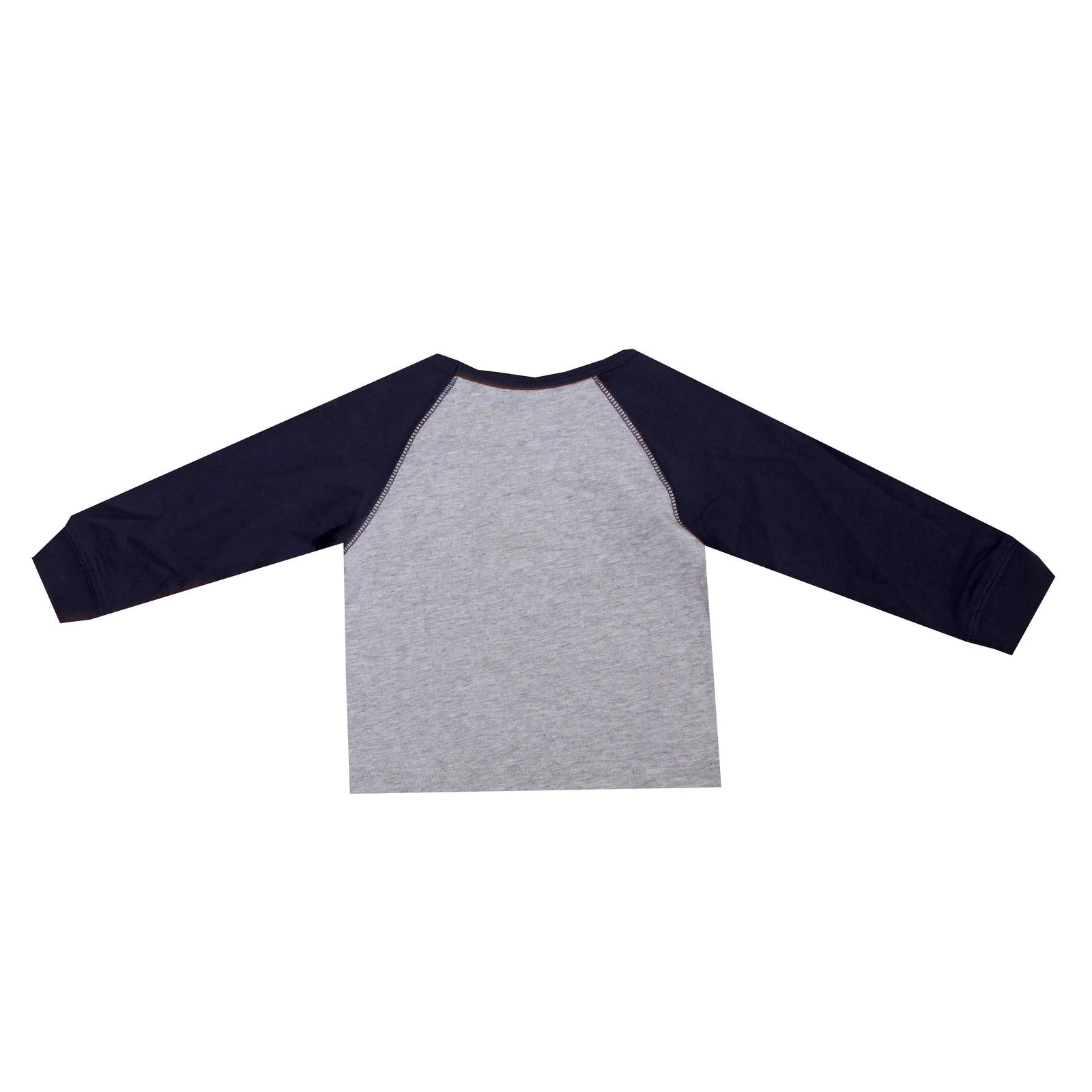 True Religion Kids Long Sleeve Grey Tee with Navy Sleeves in grey and navy – view 2 of 2