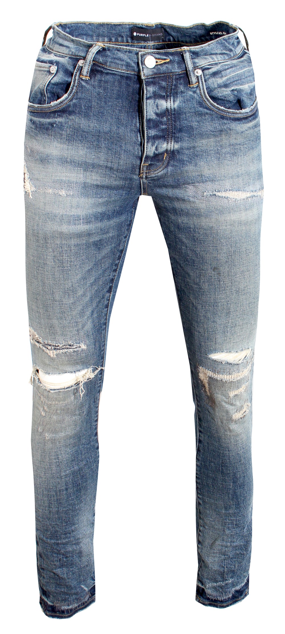 Purple Brand P001 Dirty Indigo Repair Jean in dirty indigo – view 1 of 2