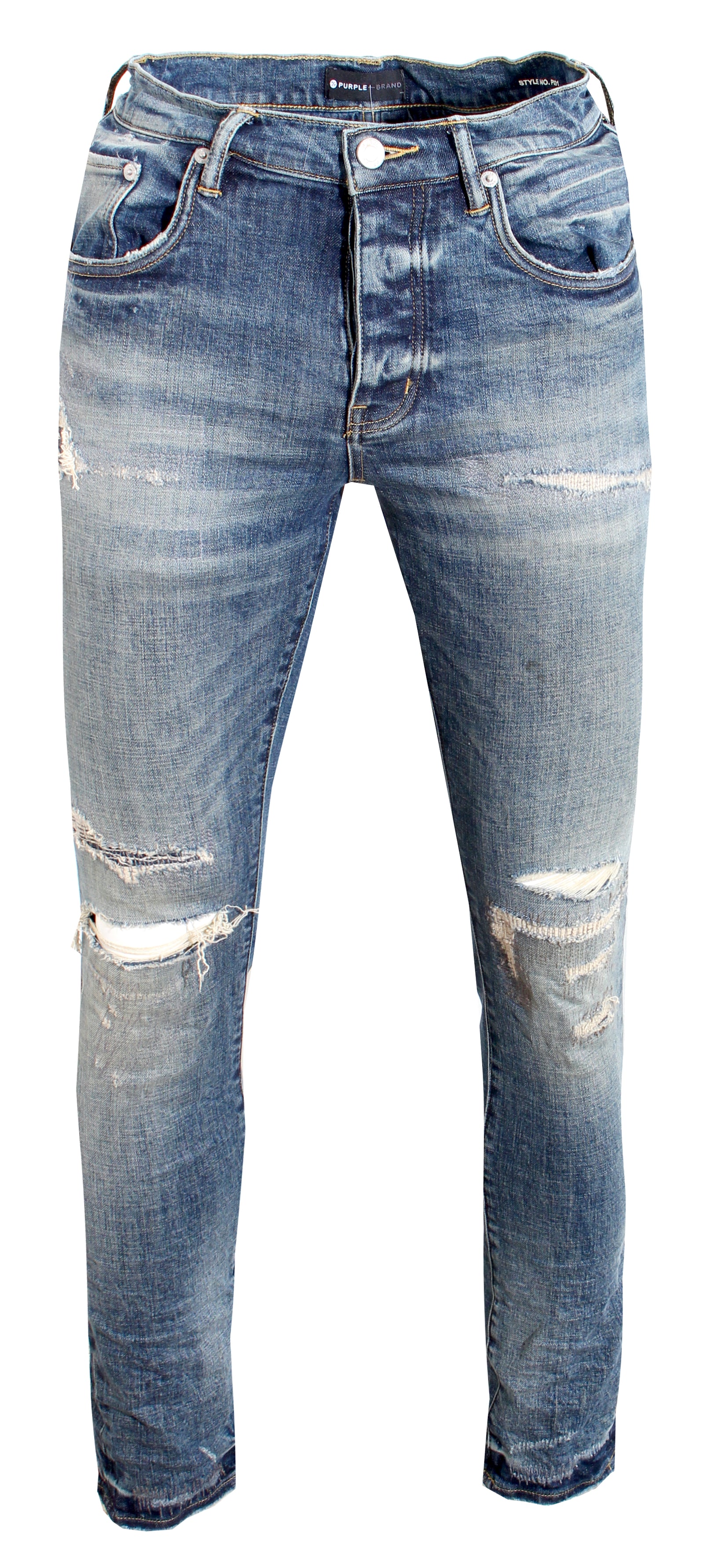 Purple Brand P001 Dirty Indigo Repair Jean in dirty indigo – view 1 of 2