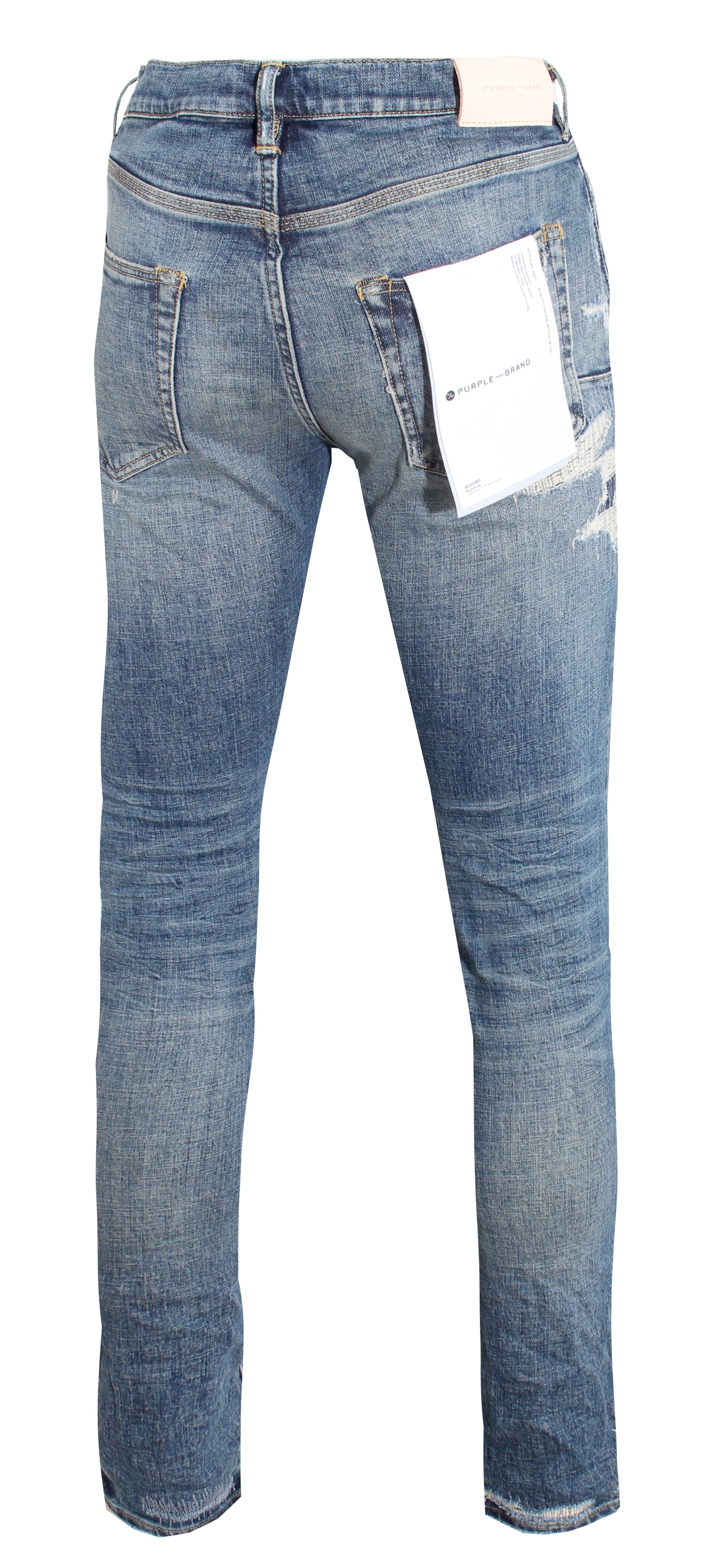 Purple Brand P001 Dirty Indigo Repair Jean in dirty indigo – view 2 of 2