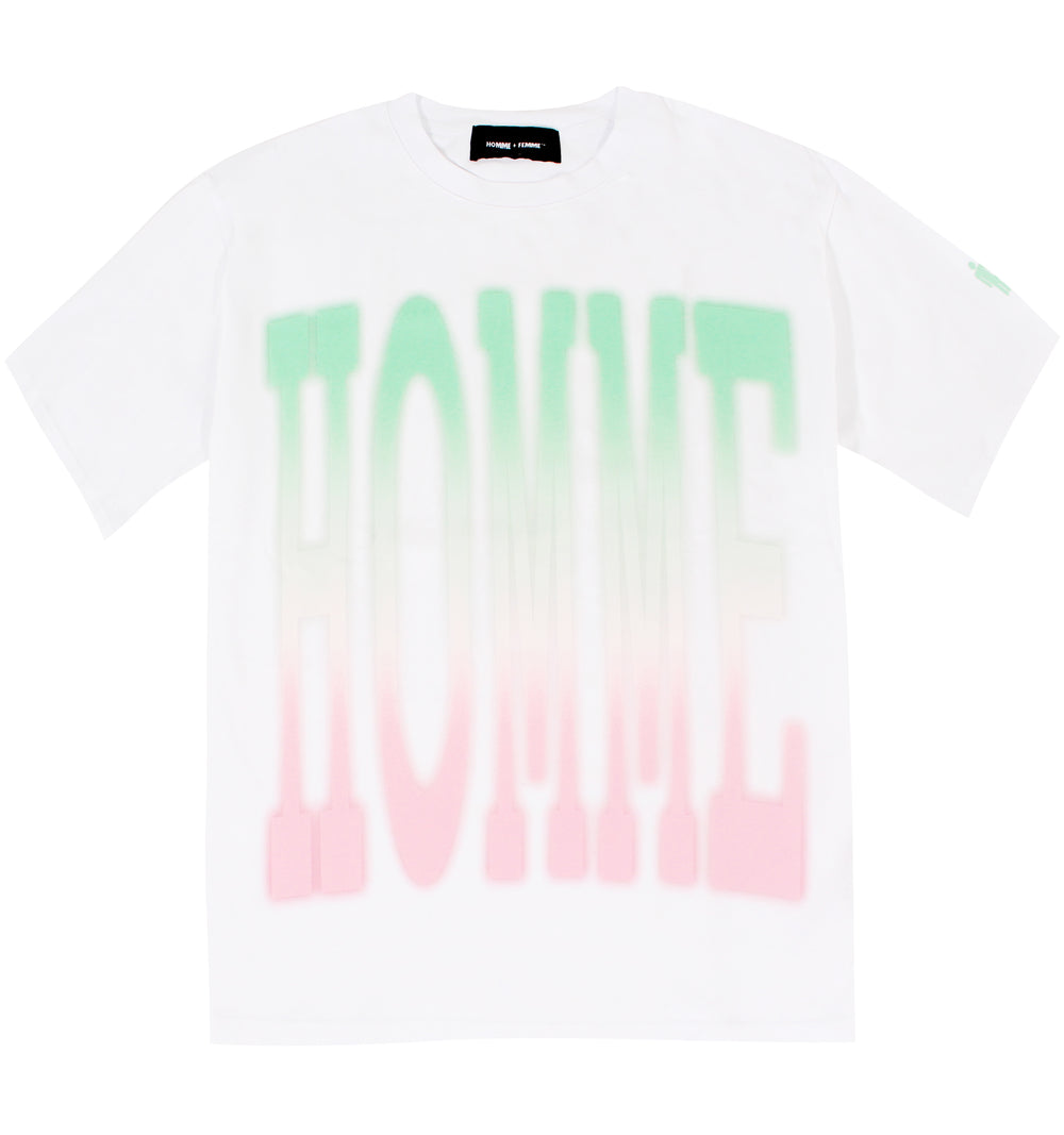 Twilight Tee - White Green and Pink