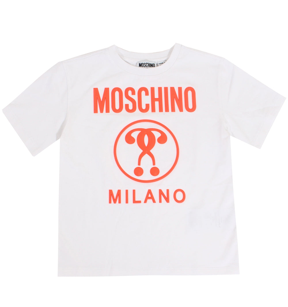Kids SS Maxi Tee W/ 3D Logo - White