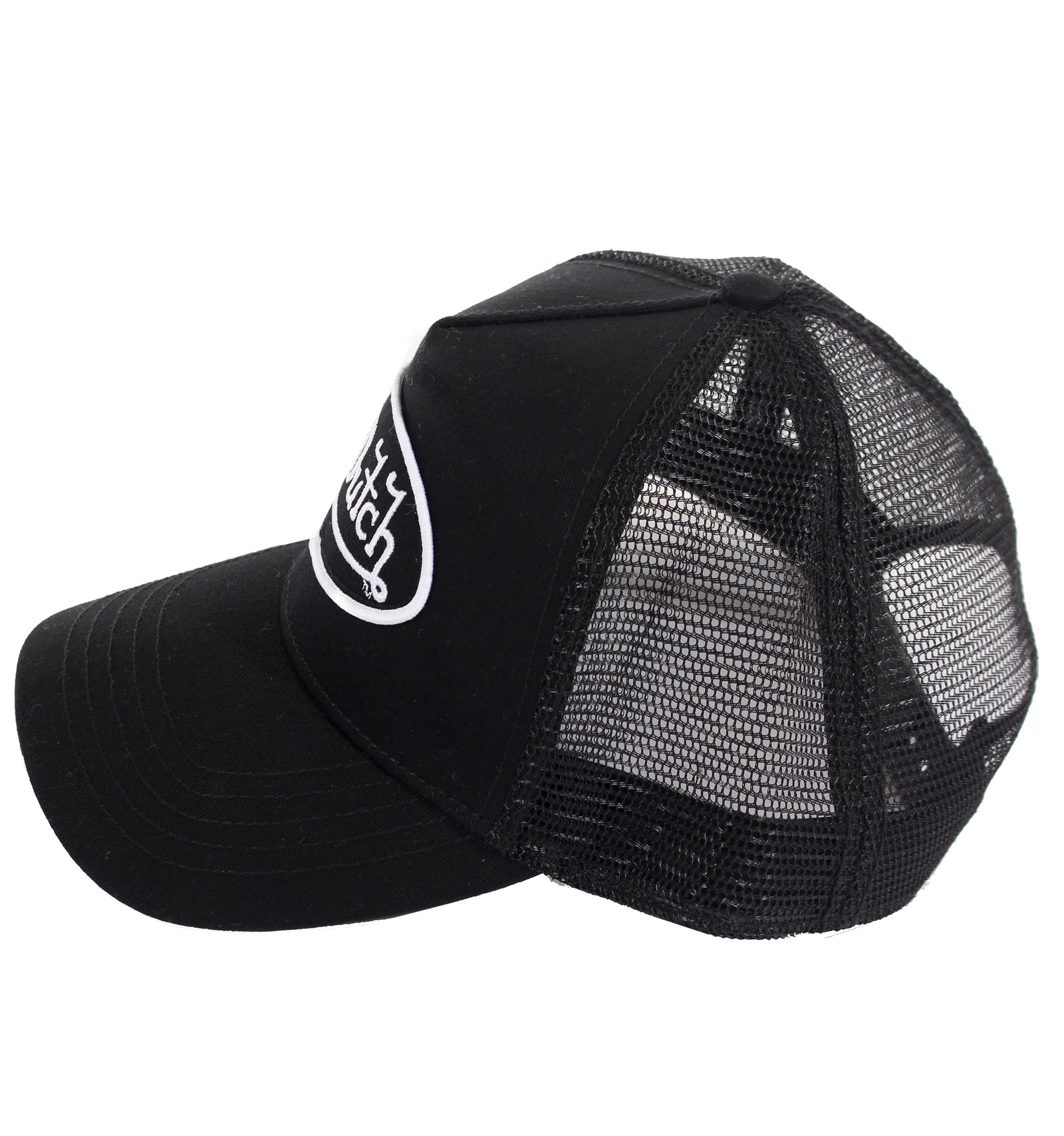 Premium Trucker Hat - Black With White Logo