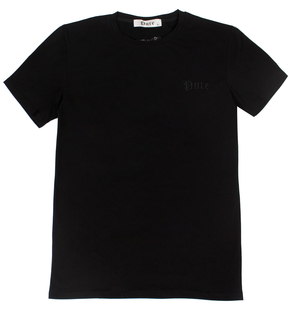 Embroidered SS Pure Tee in black – view 2 of 5